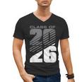 Class Of 2026 High School Senior Graduation Grey Sport Style Men's V-Neck T-Shirt