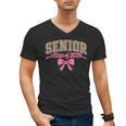 Class Of 2026 Pink Coquette Bow Senior Graduation Men's V-Neck T-Shirt