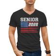 Class Of 2026 Senior Back To School American Flag Graduation Men's V-Neck T-Shirt