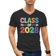 Class Of 2028 Colorful Graduation Men's V-Neck T-Shirt