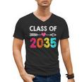 Class Of 2035 Kindergarten Pre K Grow With Me Graduation Men's V-Neck T-Shirt