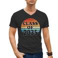 Class Of 2035 Senior Graduate Retro Graduation Men's V-Neck T-Shirt