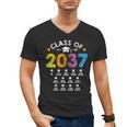 Class Of 2037 Grow With Me Checklist Graduation Men's V-Neck T-Shirt