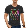 Class Of 2038 Senior Class 2038 Idea Graduation Grow With Me Men's V-Neck T-Shirt
