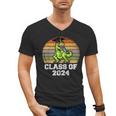 Class Of Dinosaur Apparel 2024 Graduation Graduate Dino Boy Men's V-Neck T-Shirt