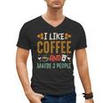 Coffee & Introvert Humor Tee Quote Cute Font Men's V-Neck T-Shirt Coffee & Introvert Humor Tee Quote Cute Font Men's V-Neck T-Shirt