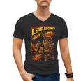 Comic Book Superhero Fall Season Leaf Blower Men's V-Neck T-Shirt