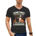 Cool Bowling Men Dad Bowler Fun Crazy Best Bowling Men's V-Neck T-Shirt