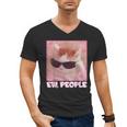 Cool Cat Meme Ew People Anti Social Introvert Cute Cat Men's V-Neck T-Shirt Cool Cat Meme Ew People Anti Social Introvert Cute Cat Men's V-Neck T-Shirt