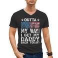 Cool I Get My Daddy Back Today Military Child Small Men's V-Neck T-Shirt