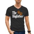 Cool Dog Dad Dog Father Shirt The Dogfather T-Shirt Men's V-Neck T-Shirt