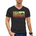 Cool Garbage Man Art For Men Dad Father Garbage Dump Truck Men's V-Neck T-Shirt