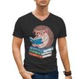 Cool Hedgehog Book Nerd Readers Men's V-Neck T-Shirt Cool Hedgehog Book Nerd Readers Men's V-Neck T-Shirt
