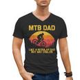 Cool Mountain Biking For Dad Father Biker MTB Bicycle Bike Men's V-Neck T-Shirt