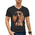 Cool Retro Vizsla Dog Mom Dad Vintage Pet Lovers Men's V-Neck T-Shirt