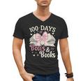 Coquette 100 Days Of Bows Books Reading 100th Day Of School Men's V-Neck T-Shirt Coquette 100 Days Of Bows Books Reading 100th Day Of School Men's V-Neck T-Shirt