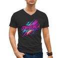 Cowabunga Retro 80s 90s Nostalgia Slang Neon Grunge Art Men's V-Neck T-Shirt Cowabunga Retro 80s 90s Nostalgia Slang Neon Grunge Art Men's V-Neck T-Shirt