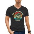 In A Crappie Mood Retro Fishing Sarcastic Dad Men's V-Neck T-Shirt