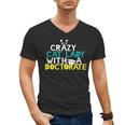 Crazy Cat Lady Doctorate Graduation T-Shirt Phd EdD Men's V-Neck T-Shirt
