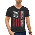 Criminal Justice Major College Student Graduate Graduation Men's V-Neck T-Shirt