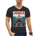 Cute English Mastiff Jowls Burger Bullmastiff Dog Mom Dad Men's V-Neck T-Shirt