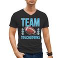 Cute Team Touchdowns Gender Reveal For Mom And Dad Men's V-Neck T-Shirt