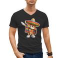 Dabbing Mexican Pizza Dance Food Lover Graduation Men's V-Neck T-Shirt