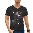 Dabbing Unicorn Cap And Gown Graduate 2021 Graduation Day Men's V-Neck T-Shirt