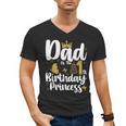 Dad Of The 1st Birthday Princess Girl 1 Years Old B-Day Men's V-Neck T-Shirt