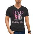 Dad 1st First Birthday Matching Family Butterfly Floral Men's V-Neck T-Shirt