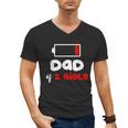 Dad Of 2 Girls Low Battery Daddy Of Two Girls Father Men's V-Neck T-Shirt