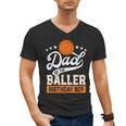 Dad Of The Baller Birthday Boy Basketball Themed Party Men's V-Neck T-Shirt Dad Of The Baller Birthday Boy Basketball Themed Party Men's V-Neck T-Shirt