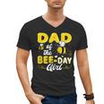 Dad Of The Bee Day Girl Hive Party Matching Birthday Sweet Men's V-Neck T-Shirt