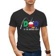 Dad Of The Big One Fishing Boy First Birthday Ofishally Men's V-Neck T-Shirt