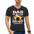 Dad Of The Birthday Bowler Kid Bowling Party Men's V-Neck T-Shirt Dad Of The Birthday Bowler Kid Bowling Party Men's V-Neck T-Shirt