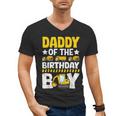 Dad Of The Birthday Boy Construction Theme Party Matching Men's V-Neck T-Shirt
