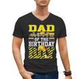 Dad Of The Birthday Boy Construction Truck Men's V-Neck T-Shirt