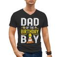 Dad Of The Birthday Boy Construction Worker Bday Men's V-Neck T-Shirt