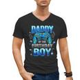 Dad Of The Birthday Boy Cool Gamer Video Game Birthday Men's V-Neck T-Shirt