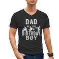 Dad Of The Birthday Boy Dirt Bike B-Day Party Men's V-Neck T-Shirt