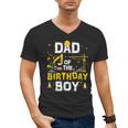 Dad Of The Birthday Boy Matching Construction Crew B-Day Men's V-Neck T-Shirt Dad Of The Birthday Boy Matching Construction Crew B-Day Men's V-Neck T-Shirt
