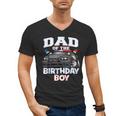 Dad Of The Birthday Boy Policeman Officer Party Men's V-Neck T-Shirt Dad Of The Birthday Boy Policeman Officer Party Men's V-Neck T-Shirt