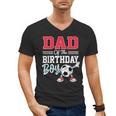Dad Of The Birthday Boy Shirt Soccer Party Family Daddy Men's V-Neck T-Shirt