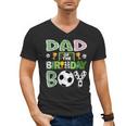 Dad Of The Birthday Boy Soccer Player Game Day Men's V-Neck T-Shirt