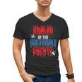 Dad Of The Birthday Boy Spider Web Birthday Party Matching Men's V-Neck T-Shirt Dad Of The Birthday Boy Spider Web Birthday Party Matching Men's V-Neck T-Shirt