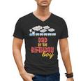 Dad Birthday Boy Train I'm 2 Two Yr Old Chugga Engine Men's V-Neck T-Shirt