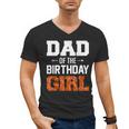 Dad Of The Birthday Girl Basketball Dad Family Matching Men's V-Neck T-Shirt