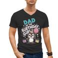 Dad Of The Birthday Girl Pesto Baby Penguin Party Men's V-Neck T-Shirt