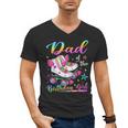 Dad Of The Birthday Girl Rolling Skate Family Matching Men's V-Neck T-Shirt