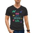 Dad Of The Birthday Girl Under Sea Theme Matching Family Men's V-Neck T-Shirt